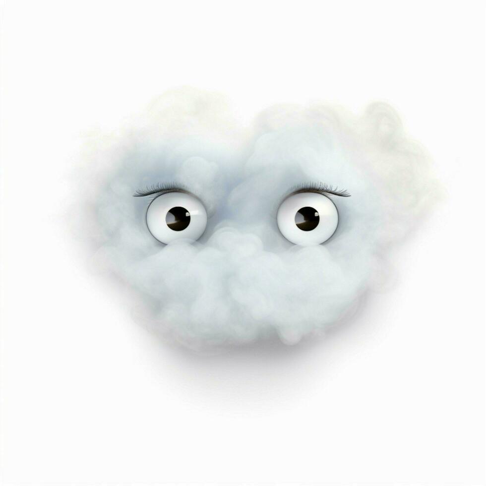 Face with Steam From Nose emoji on white background high photo