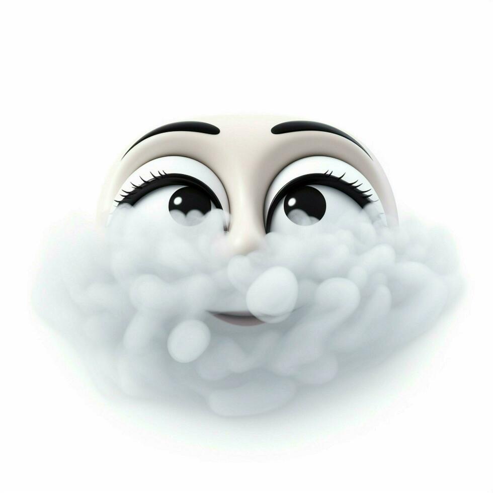 Face with Steam From Nose emoji on white background high photo