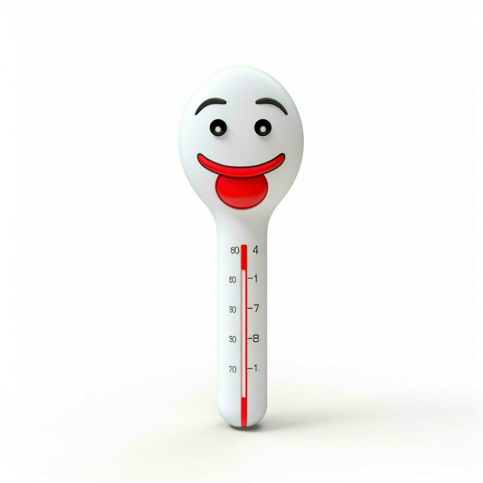 Face with Thermometer emoji on white background high qualiy photo