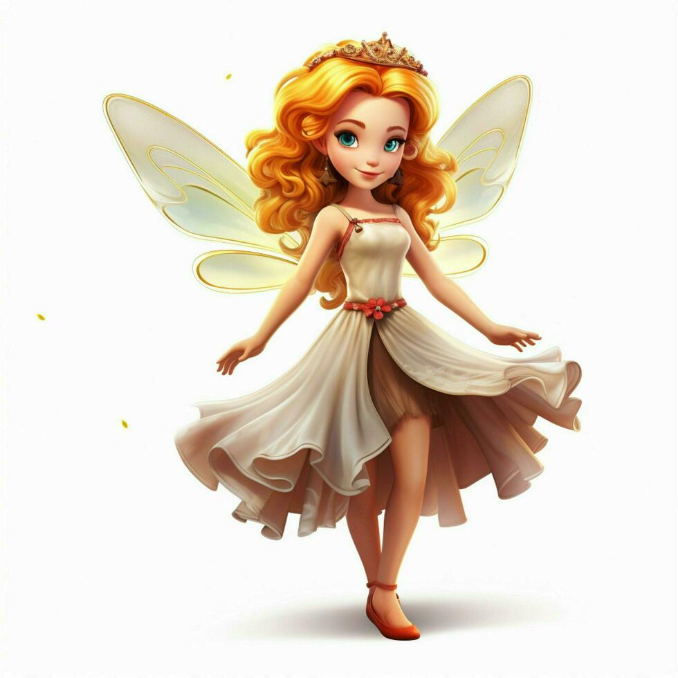 Fairy 2d cartoon illustraton on white background high photo