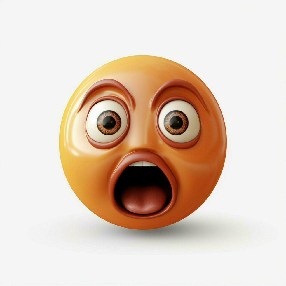 Fearful Face Emoji 3D Illustration 9885115 PNG