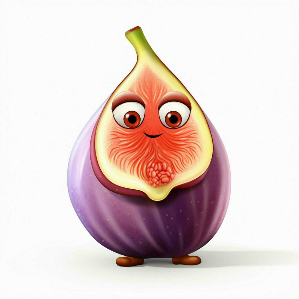 Fig 2d cartoon illustraton on white background high qualit photo