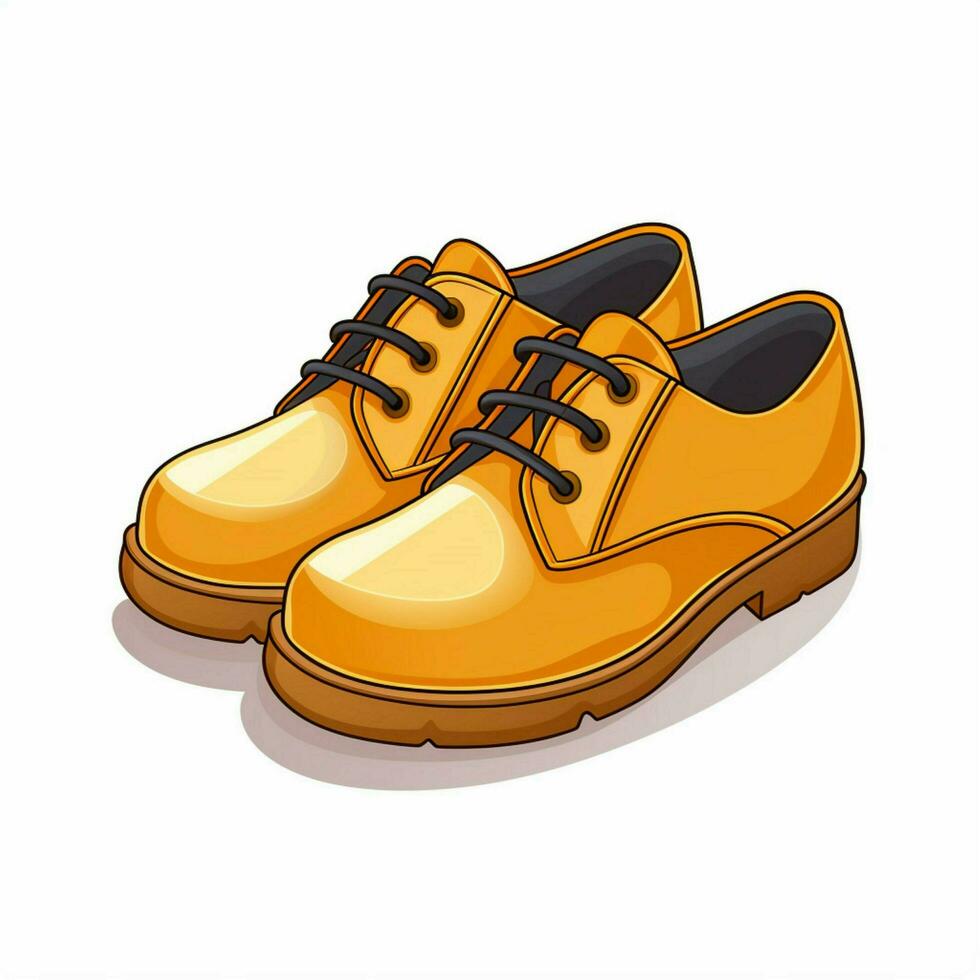 Flat Shoe 2d cartoon illustraton on white background high photo