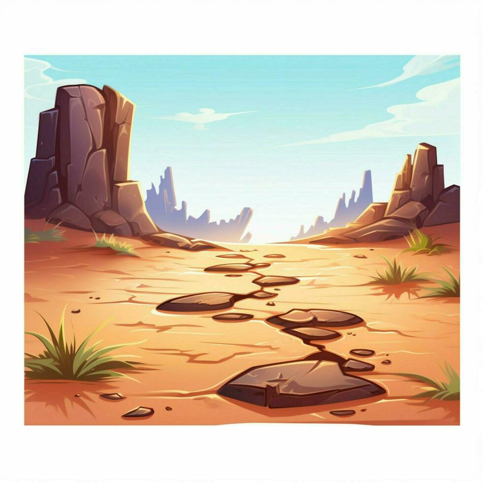 Footprints 2d cartoon illustraton on white background high photo