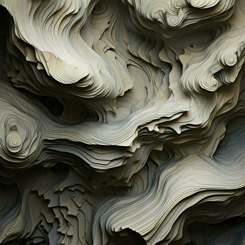 Fragmented textures dancing in unpredictable formations photo
