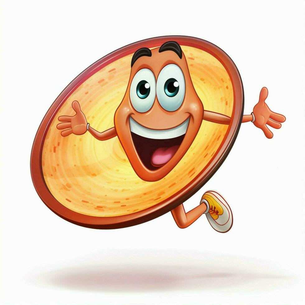 Frisbee 2d cartoon illustraton on white background high photo