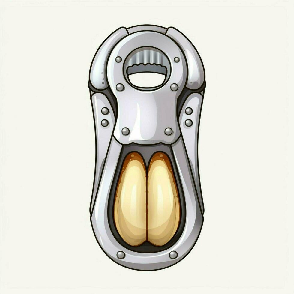 Garlic Press 2d cartoon illustraton on white background hi photo