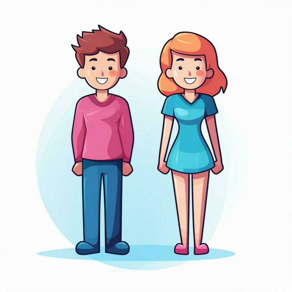 Gender 2d cartoon vector illustration on white background photo