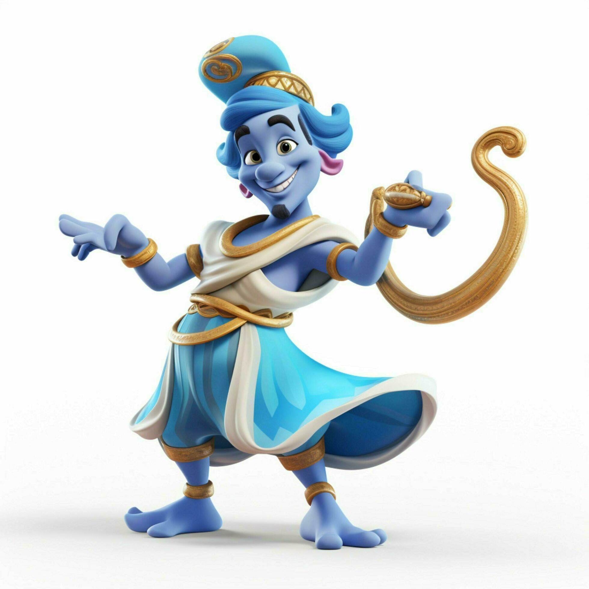 Genie 2d cartoon illustraton on white background high qual 30687753 ...