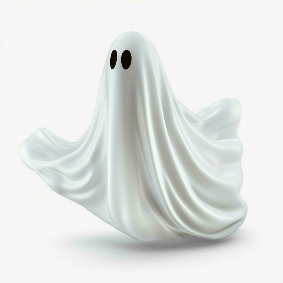 Ghost emoji on white background high quality 4k hdr photo