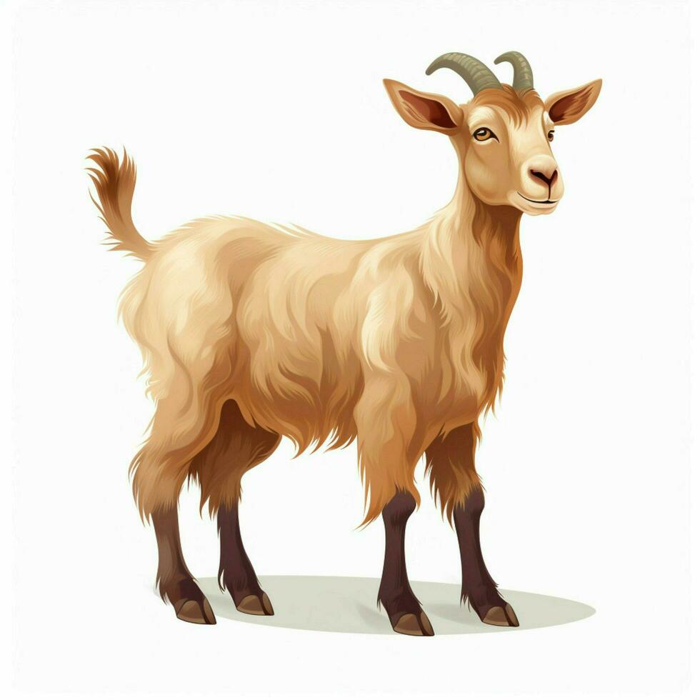 Goat 2d cartoon vector illustration on white background hi photo