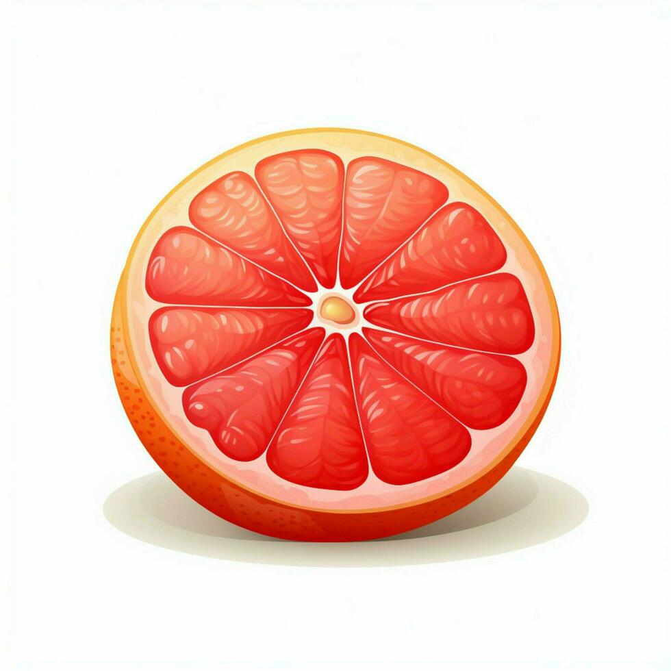 Grapefruit 2d cartoon illustraton on white background high photo