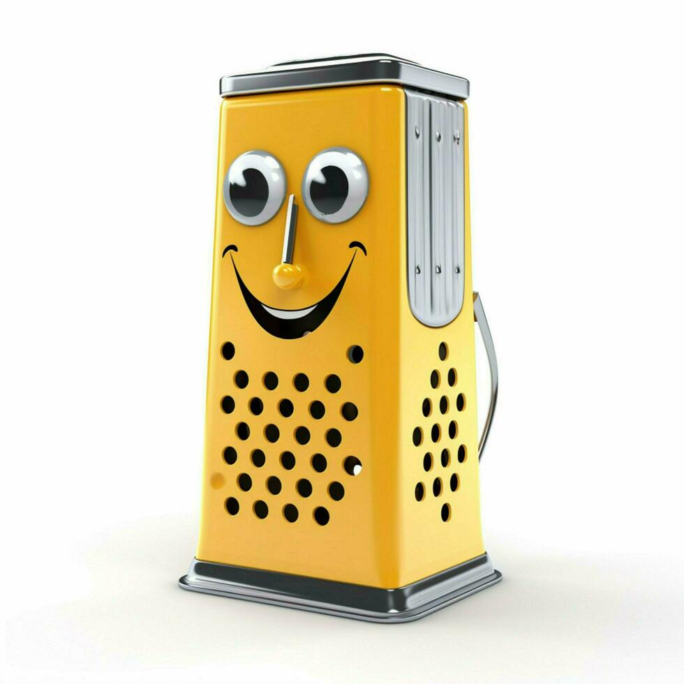 Grater 2d cartoon illustraton on white background high qua photo