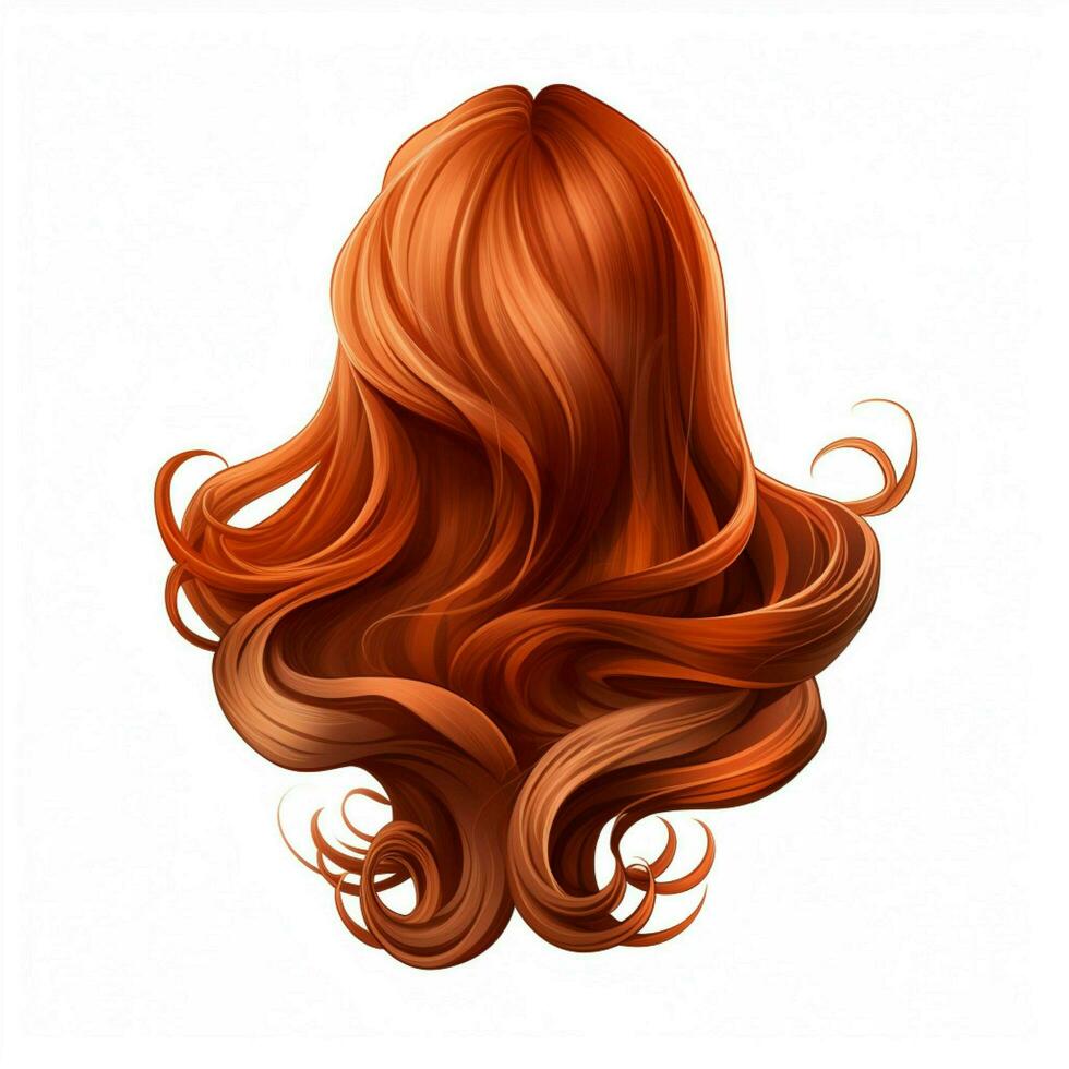 Hair 2d cartoon vector illustration on white background hi photo