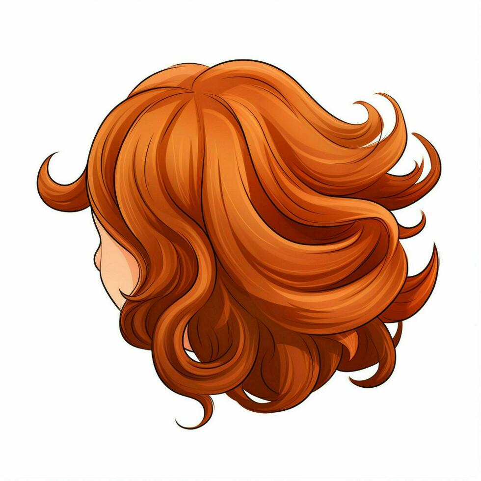 Hair 2d cartoon vector illustration on white background hi photo