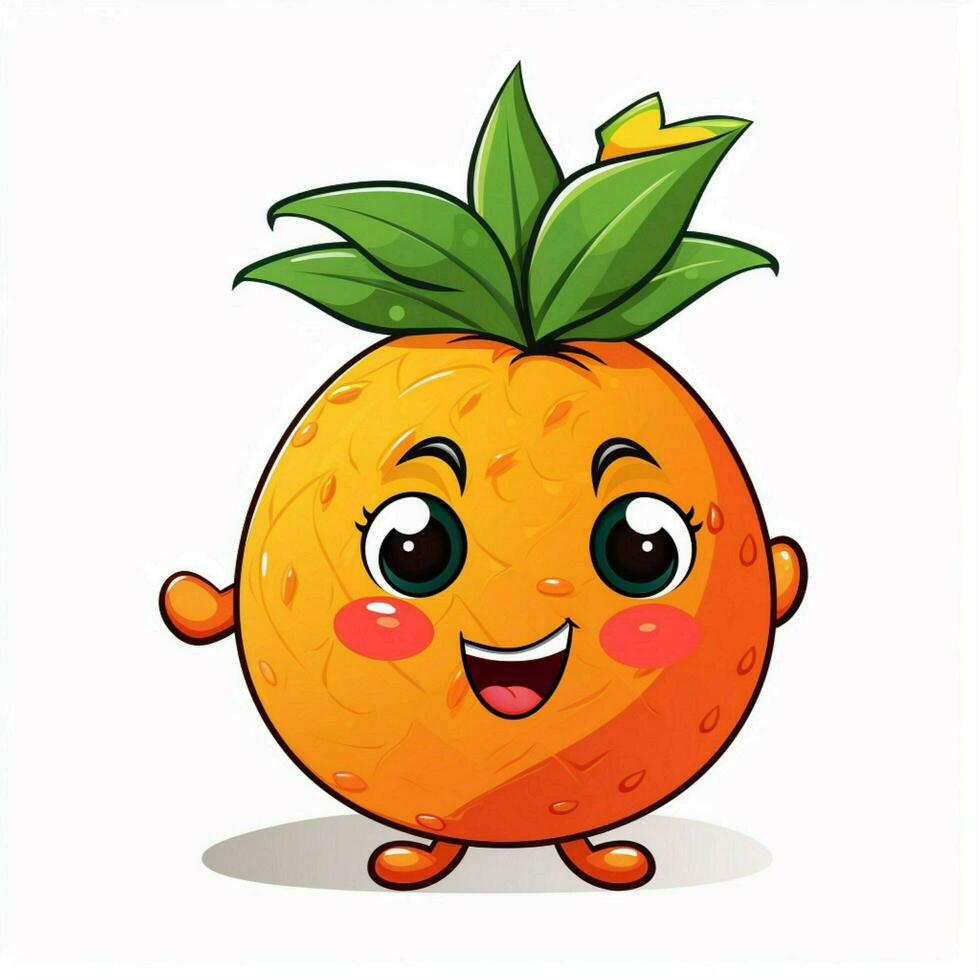 Hala Fruit 2d cartoon vector illustration on white backgro photo