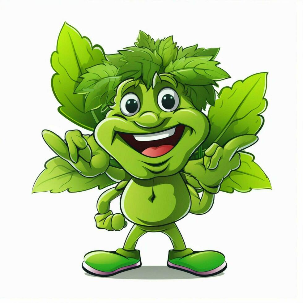 Herb 2d cartoon vector illustration on white background hi photo