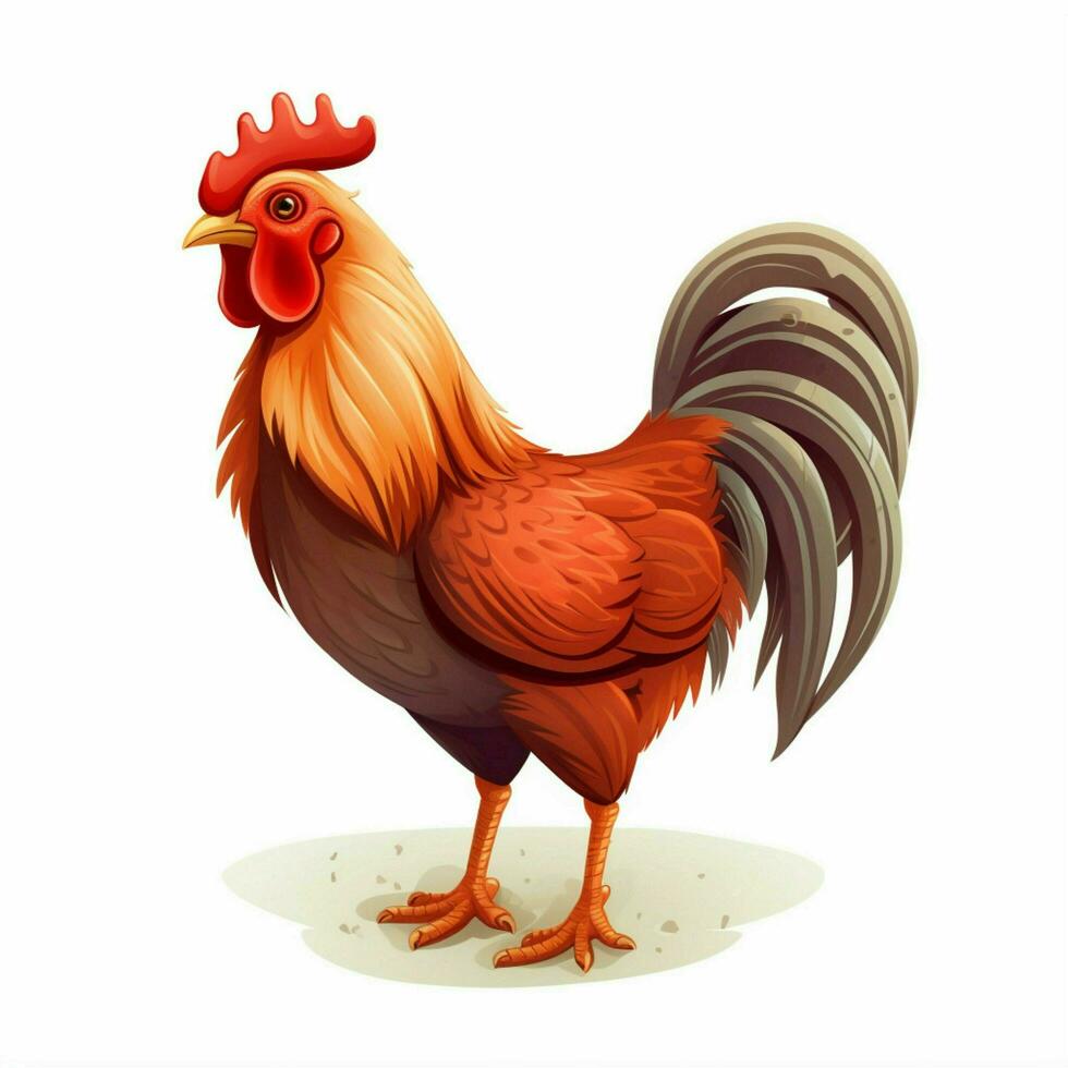 gallina 2d dibujos animados vector ilustración en blanco antecedentes hig foto