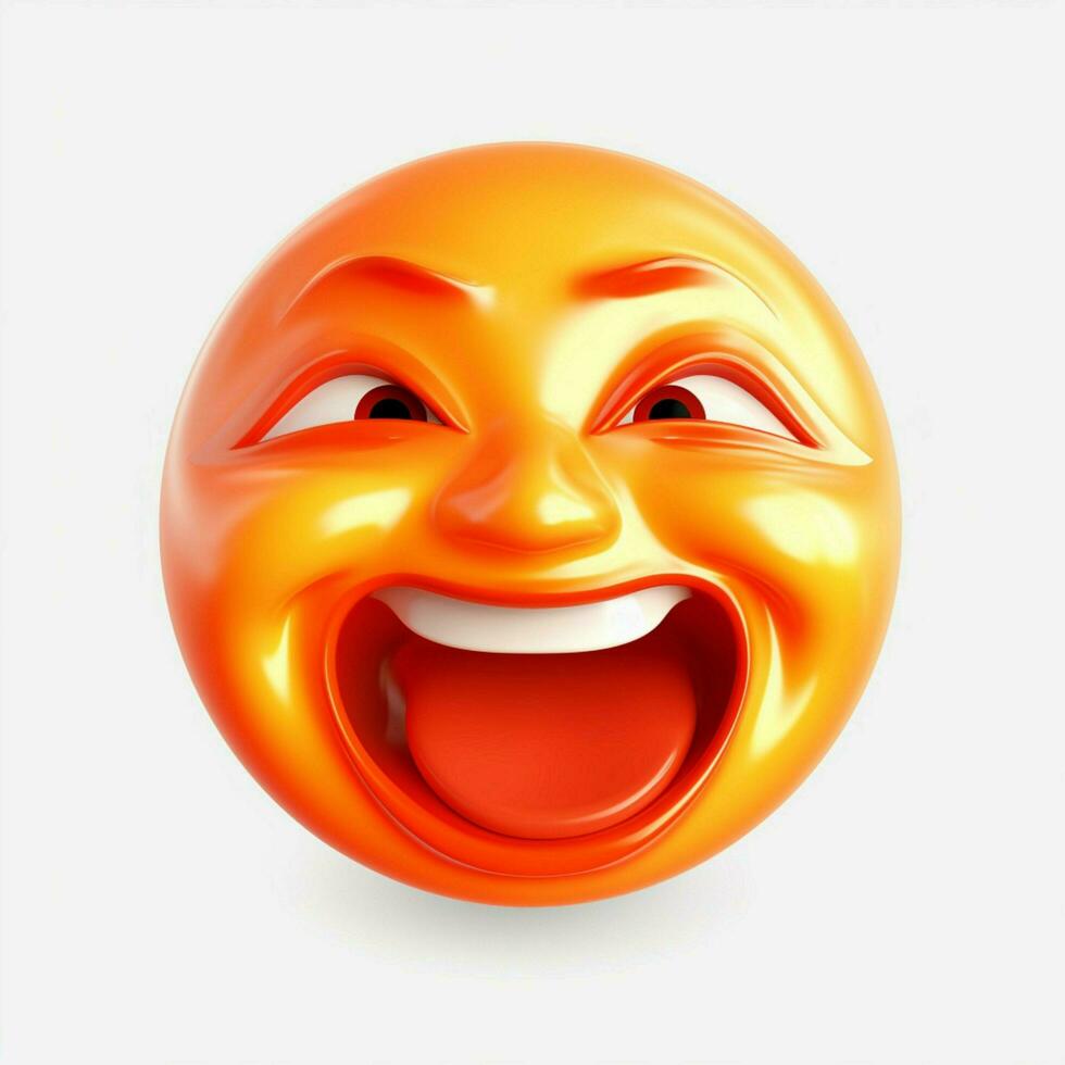 Hot Face emoji on white background high quality 4k hdr photo