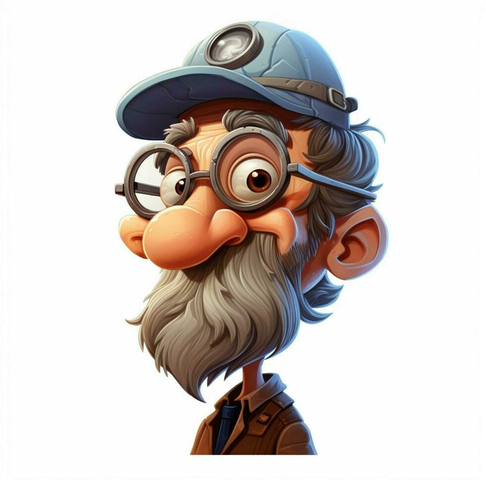 Imbe 2d cartoon illustraton on white background high quali photo
