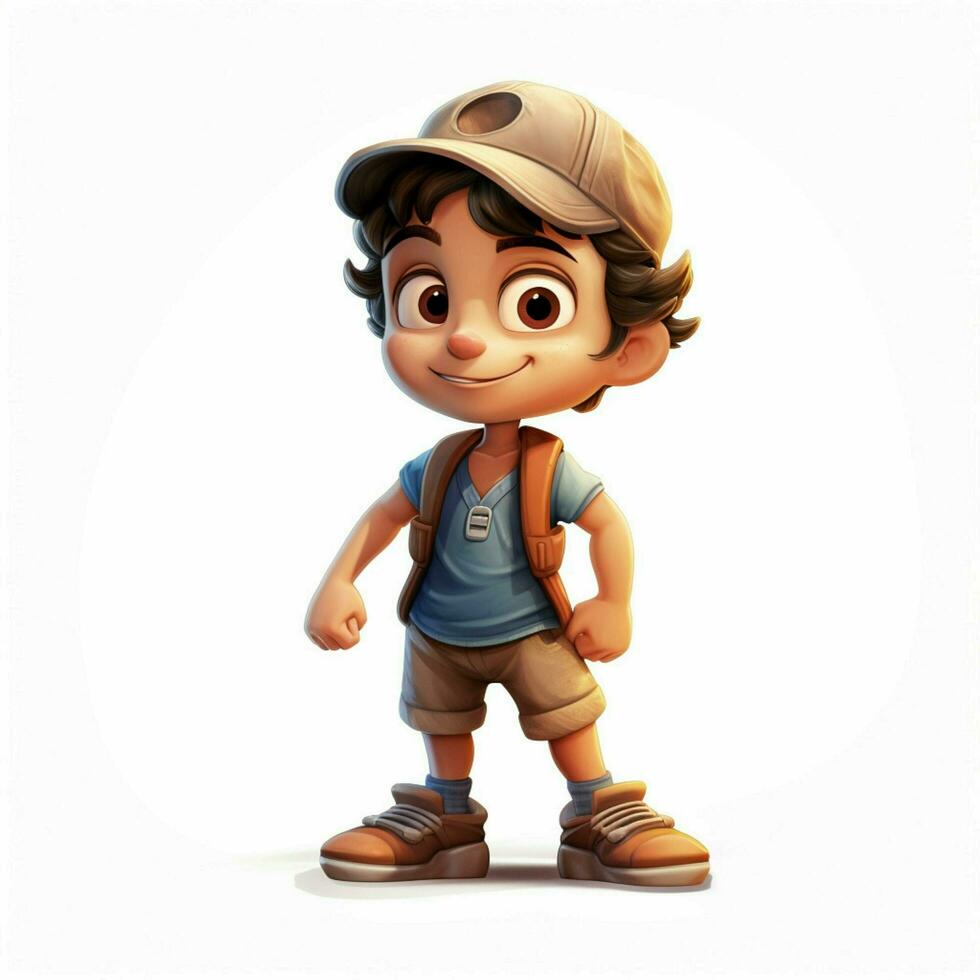 Imbe 2d cartoon illustraton on white background high quali photo
