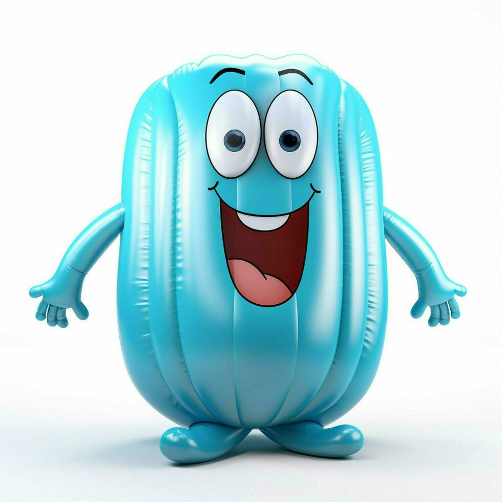 Inflatable 2d cartoon illustraton on white background high photo