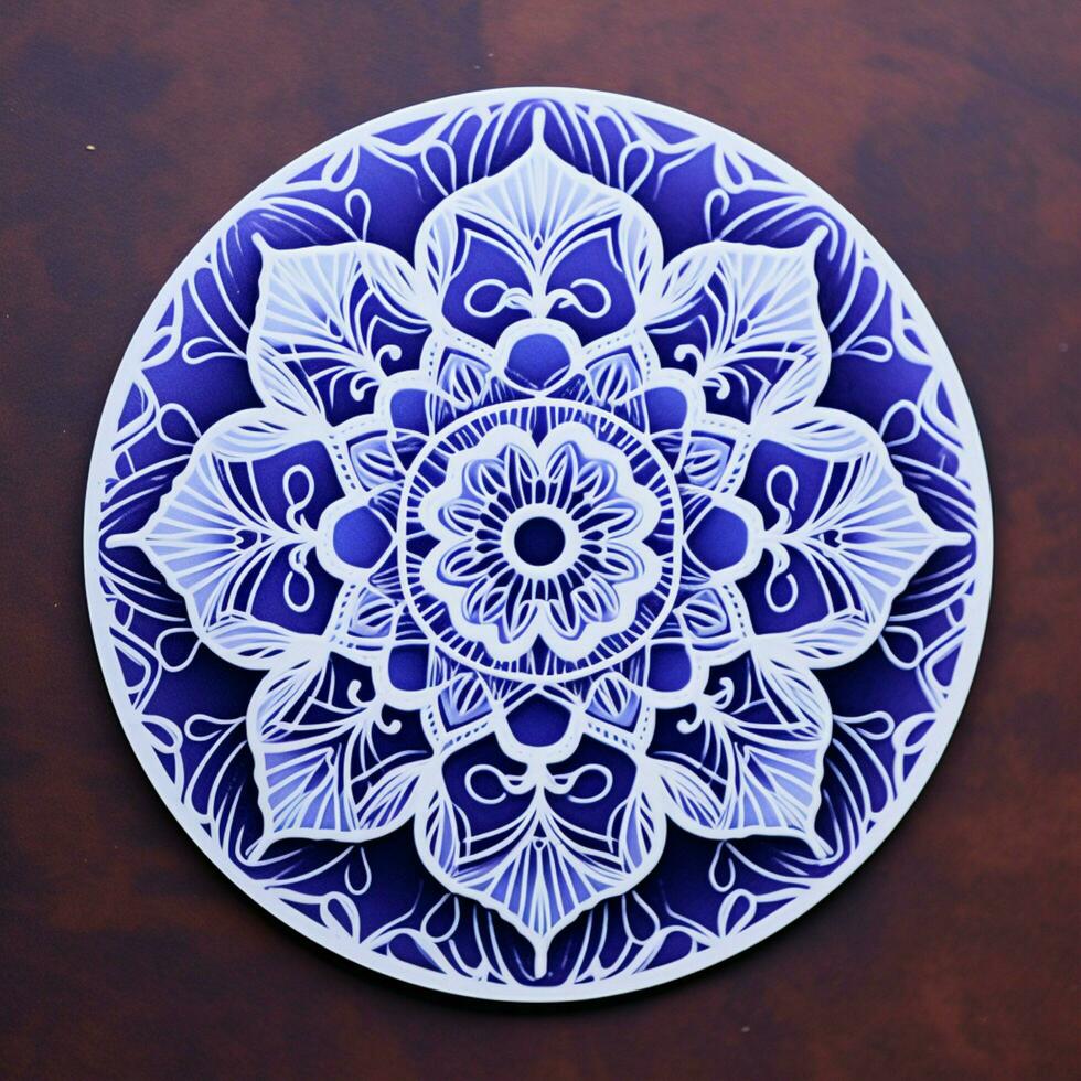 Intricate and delicate mandala stickers photo