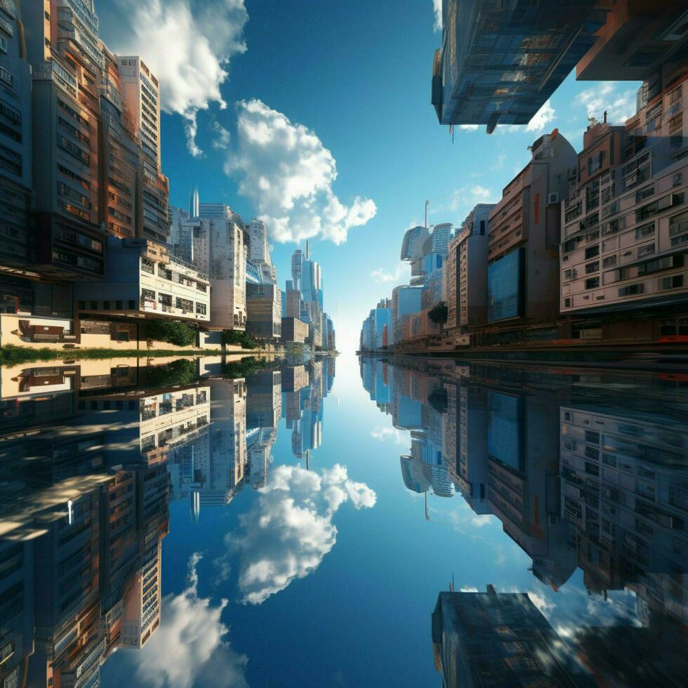 Inverted perspectives high quality ultra hd 8k hdr photo