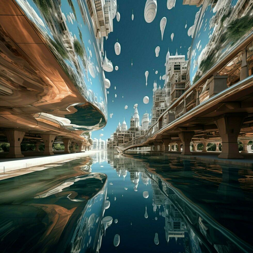Inverted perspectives high quality ultra hd 8k hdr photo