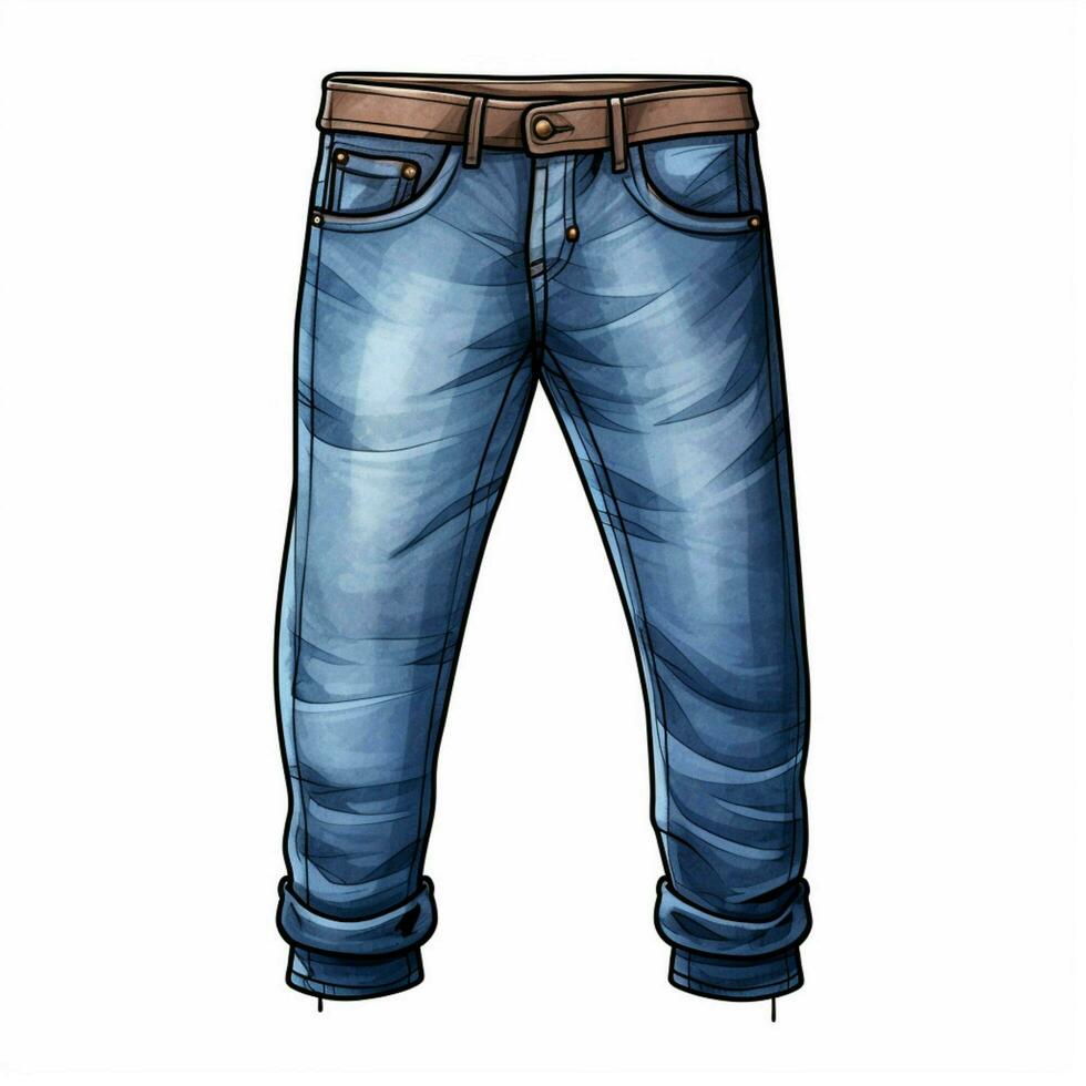 Jeans 2d cartoon illustraton on white background high qual 30688825 ...