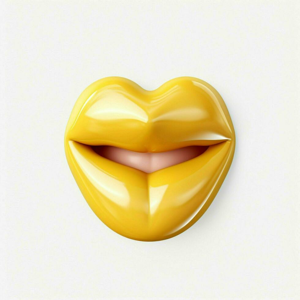 Kissing Face emoji on white background high quality 4k hdr photo