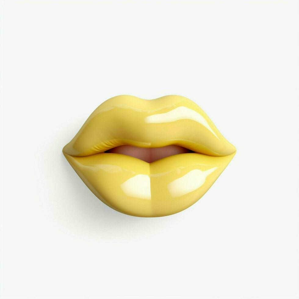 Kissing Face emoji on white background high quality 4k hdr photo