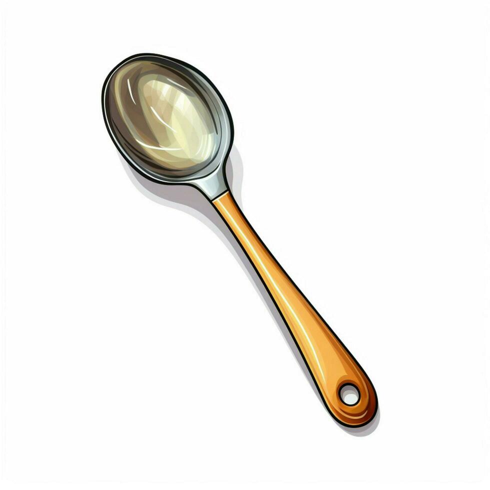 Ladle 2d cartoon illustraton on white background high qual photo