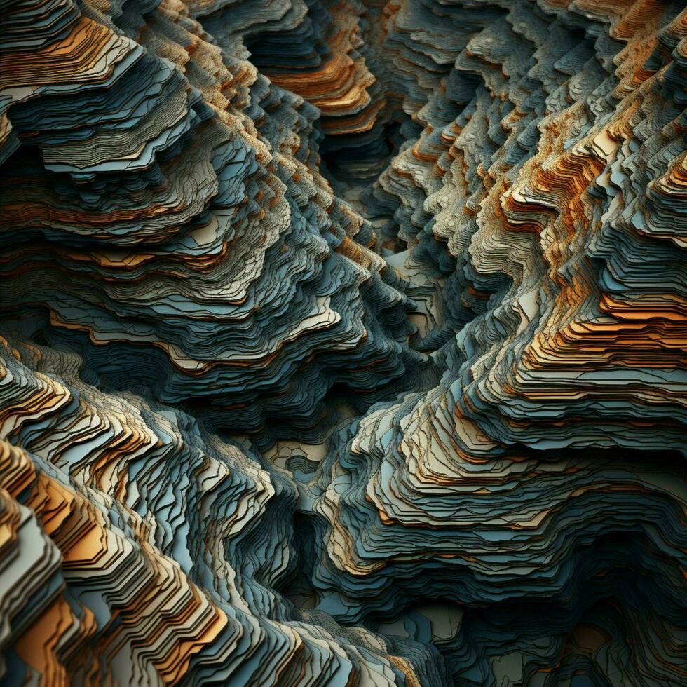 Layers of digital noise forming intricate arrangements photo