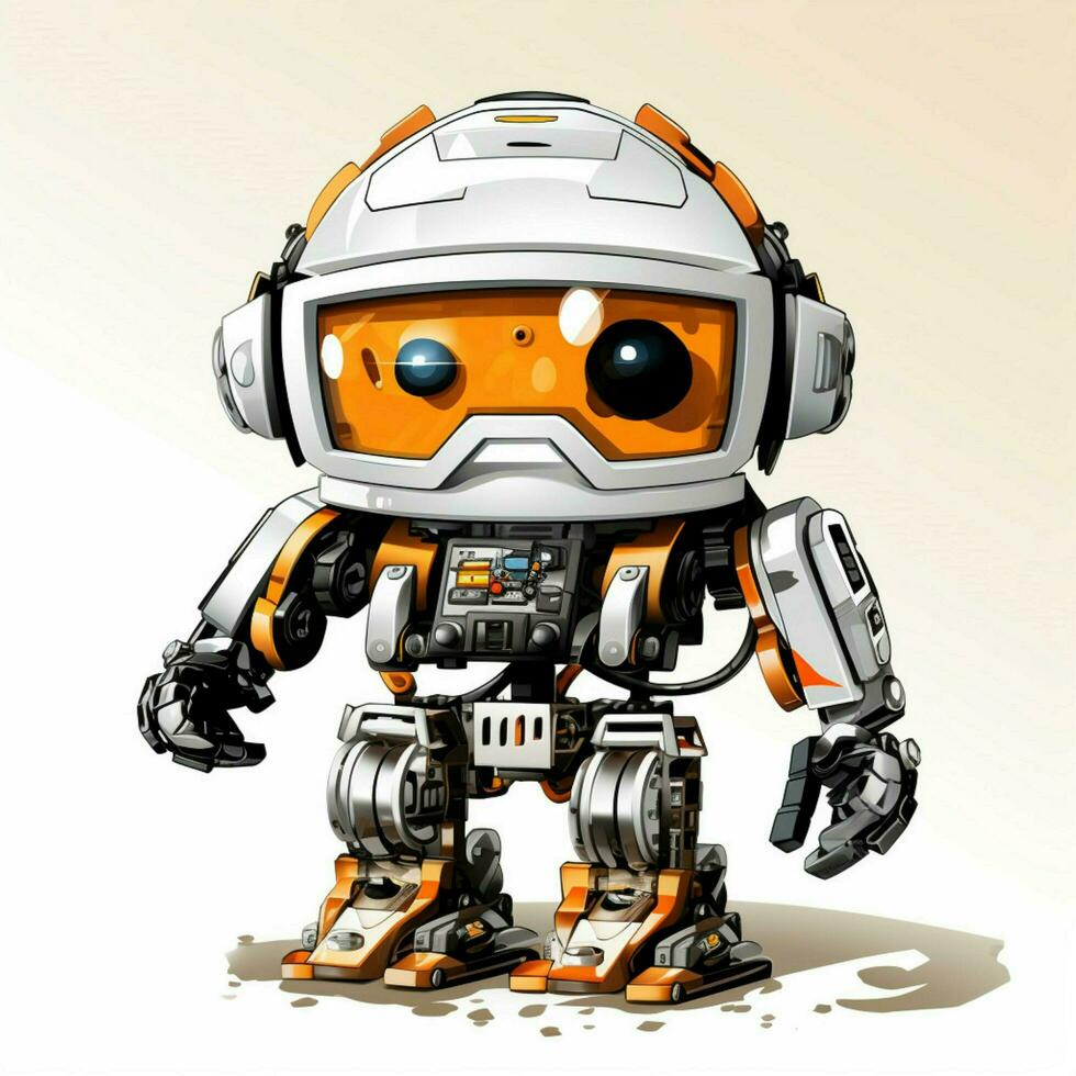 Lego Mindstorms NXT 2d cartoon illustraton on white backgr photo