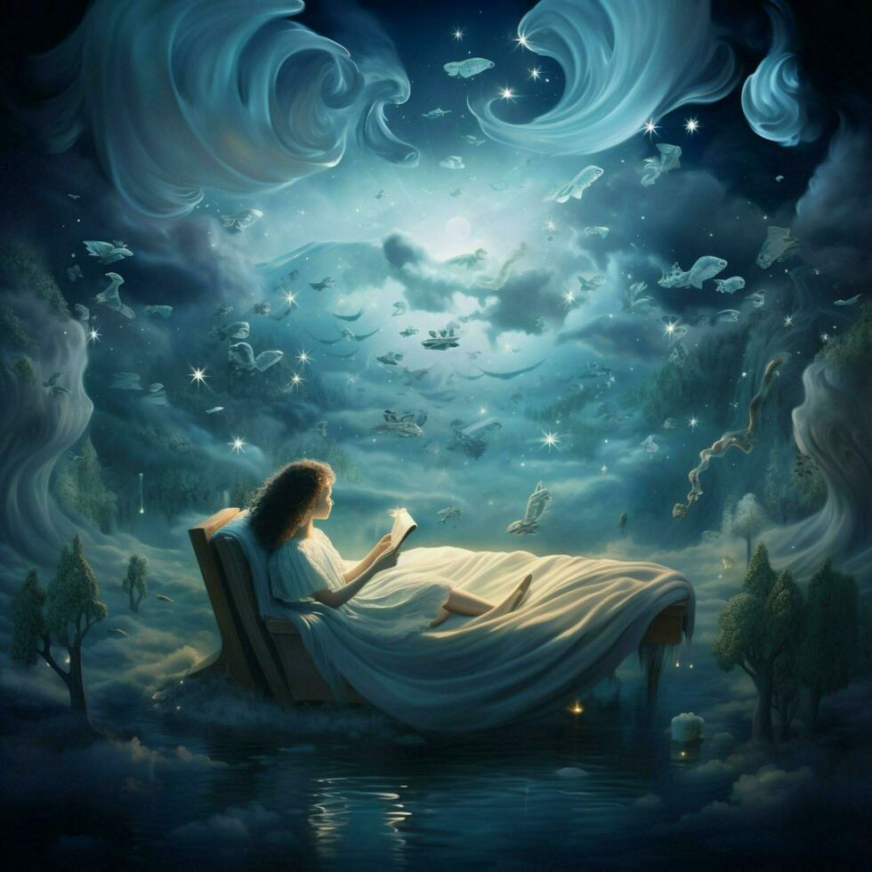 Light-infused dreams of boundless imagination photo