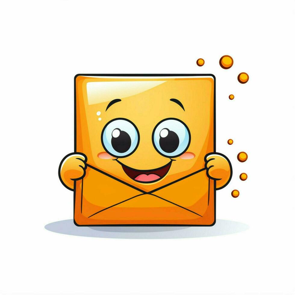 Mail Emojis 2d cartoon vector illustration on white backgrond photo