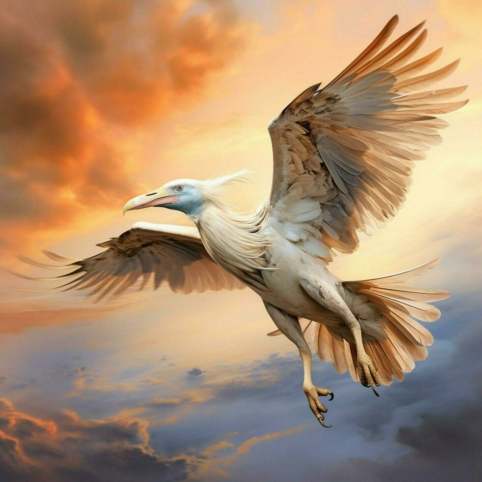 Majestic avian species soaring through the sky photo