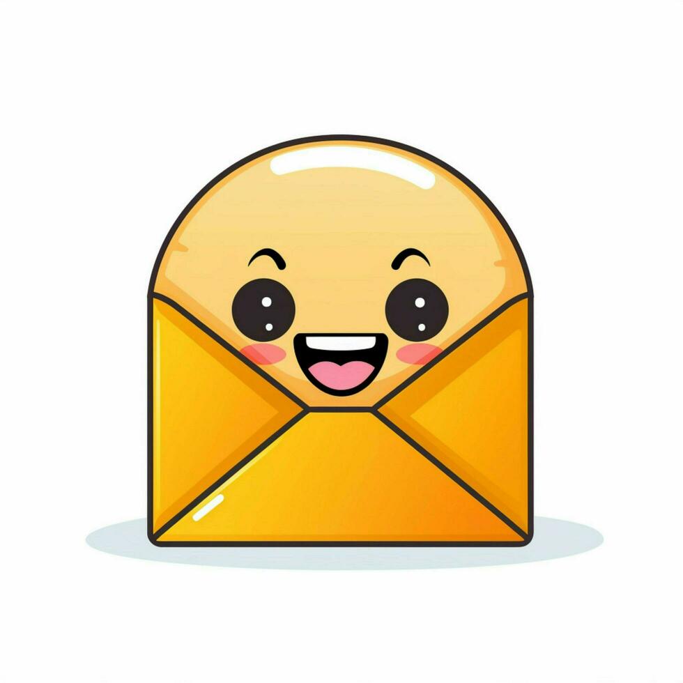 Mail Emojis 2d cartoon vector illustration on white backgrond photo