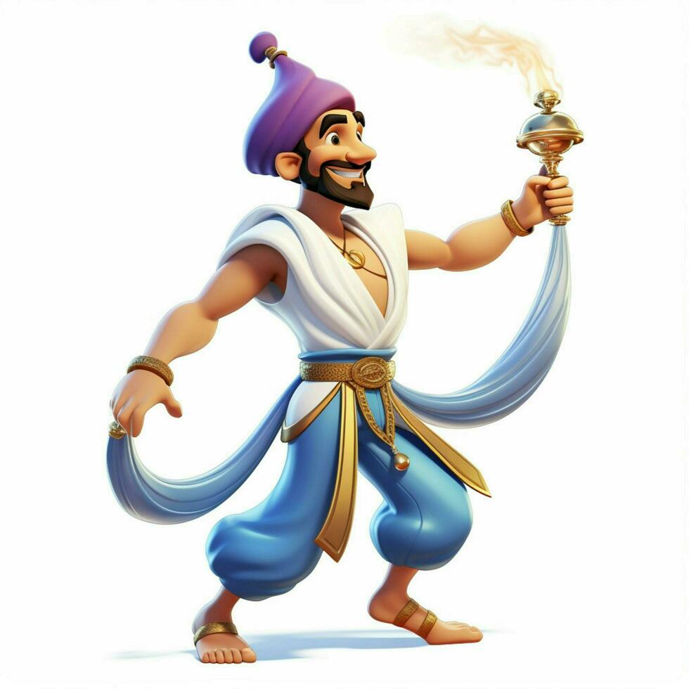 Man Genie 2d cartoon illustraton on white background high 30689515 ...