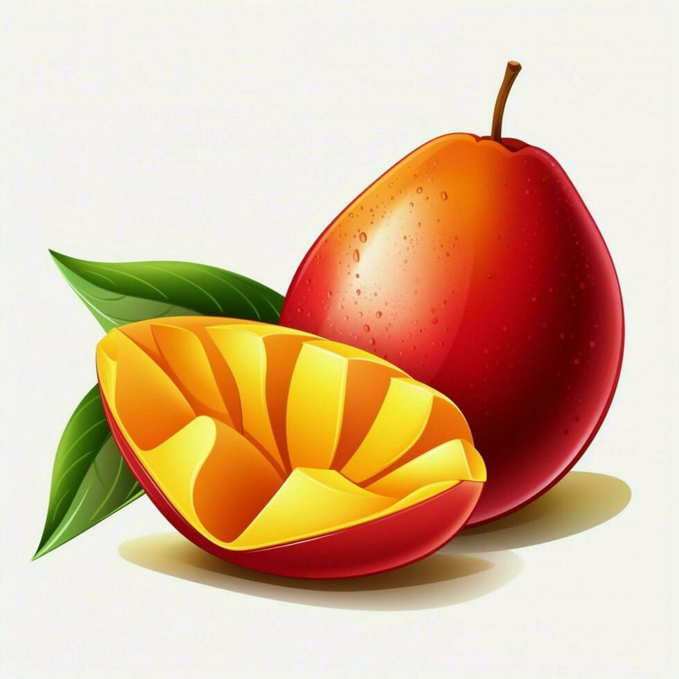 Mango 2d vector illustration cartoon in white background h photo