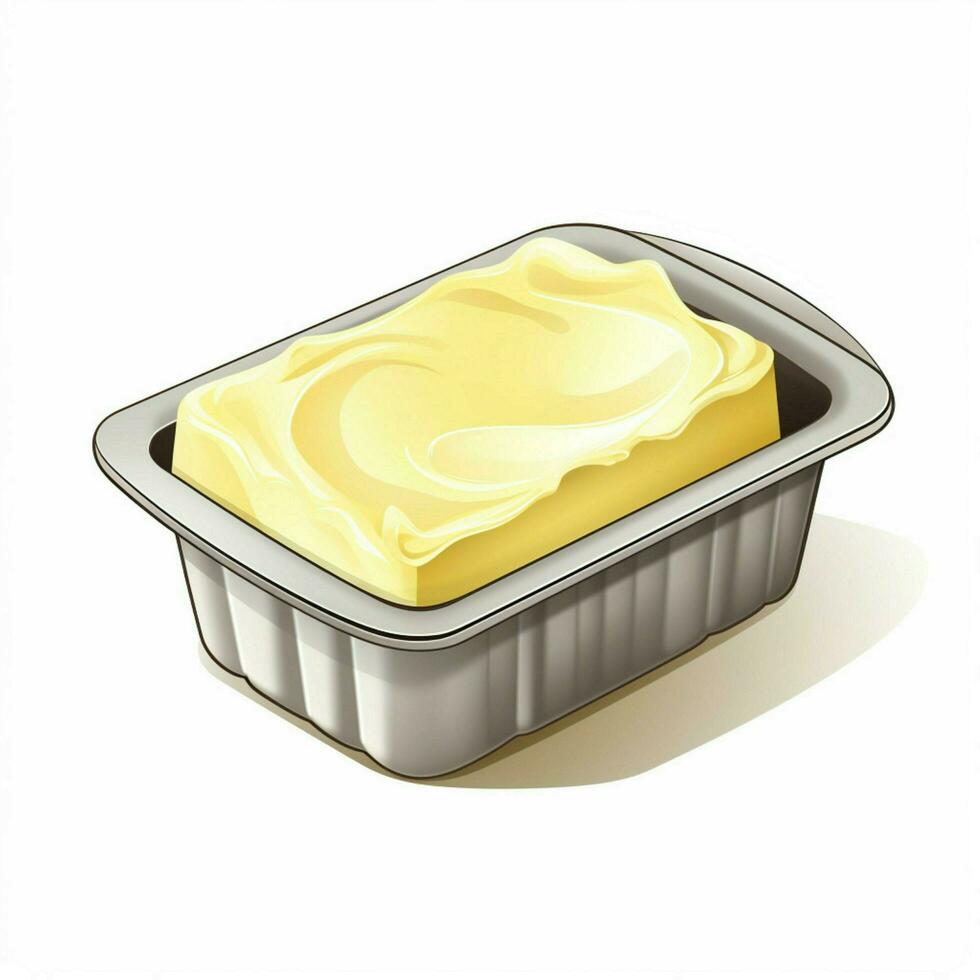 Margarine 2d vector illustration cartoon in white backgrou photo