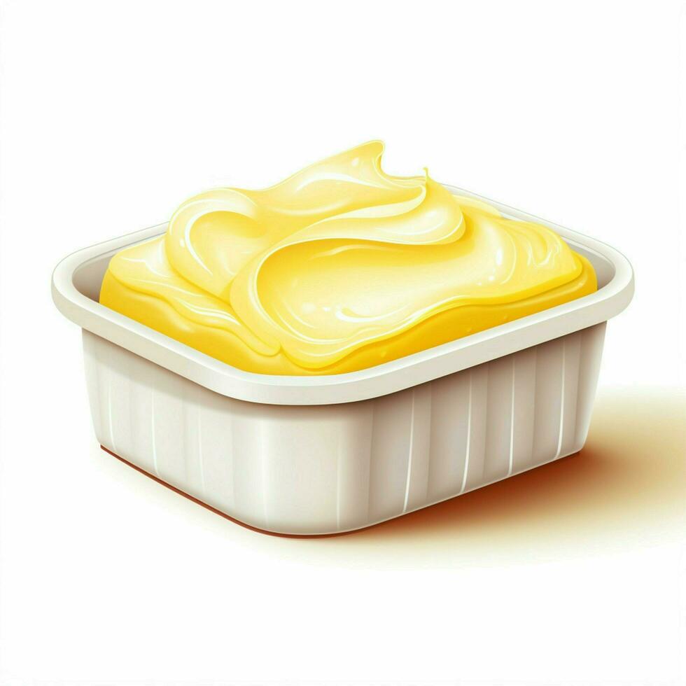 Margarine 2d vector illustration cartoon in white backgrou photo