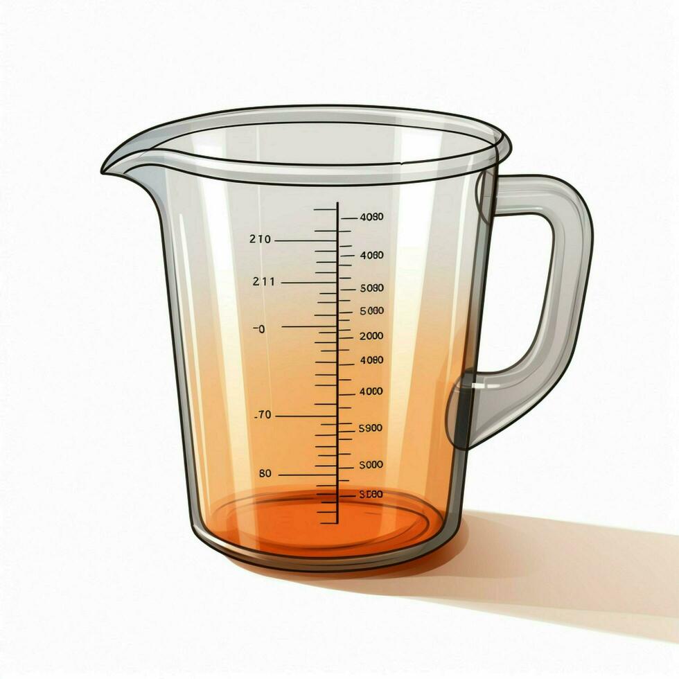Measuring Cup 2d cartoon illustraton on white background h photo