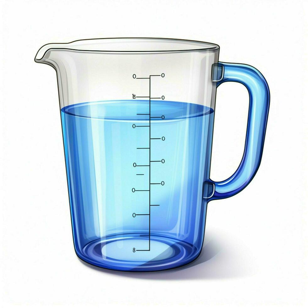 Measuring Jug 2d cartoon illustraton on white background h photo