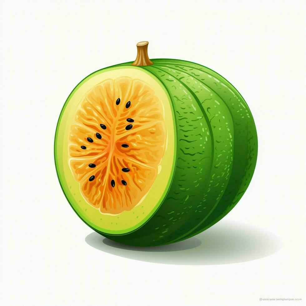 Melon 2d vector illustration cartoon in white background h photo
