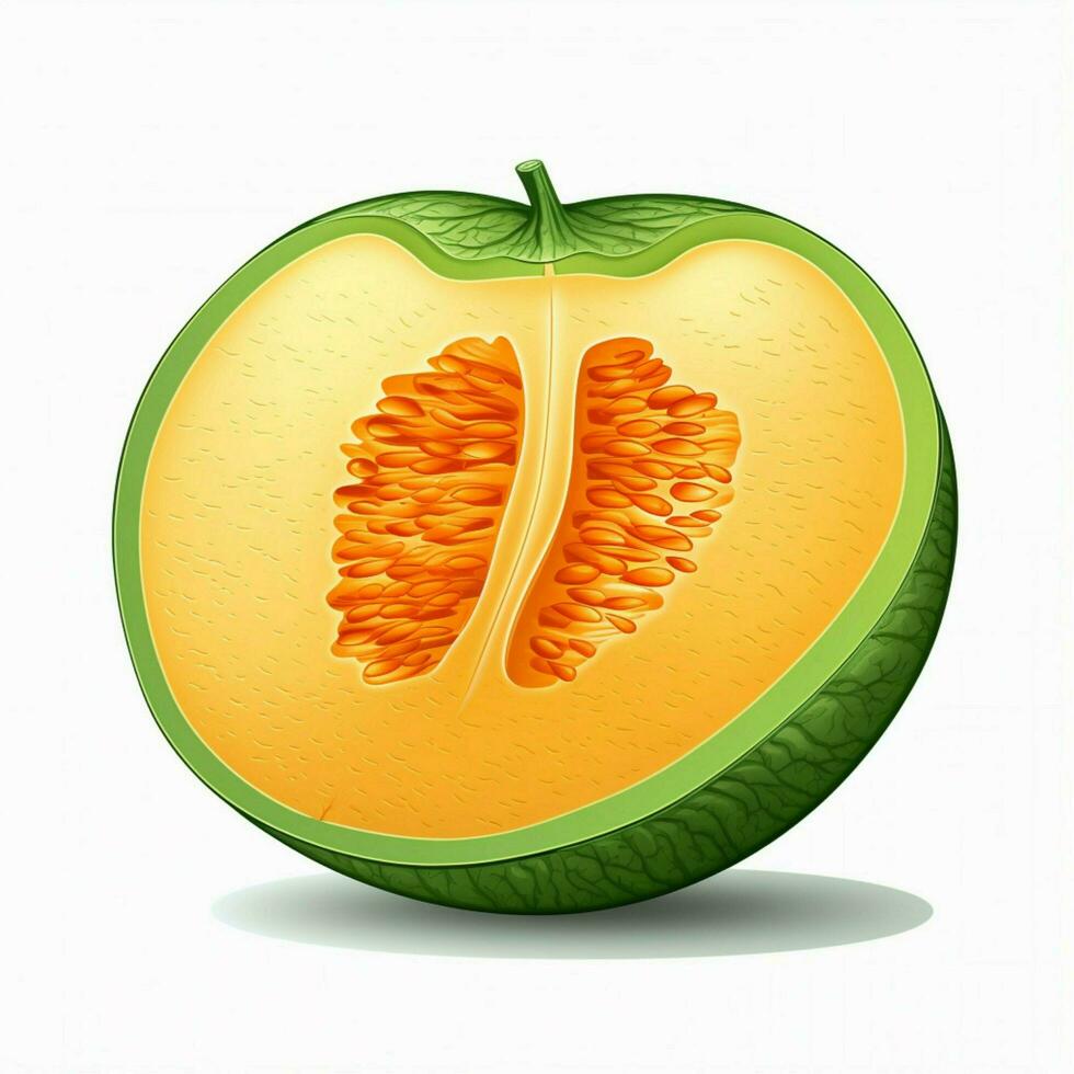 Melon 2d vector illustration cartoon in white background h photo