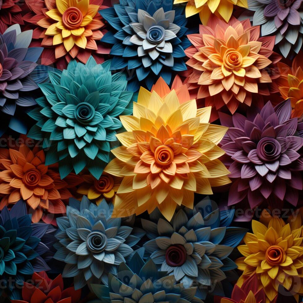 Mesmerizing patterns unfolding like an endless kaleidoscop photo