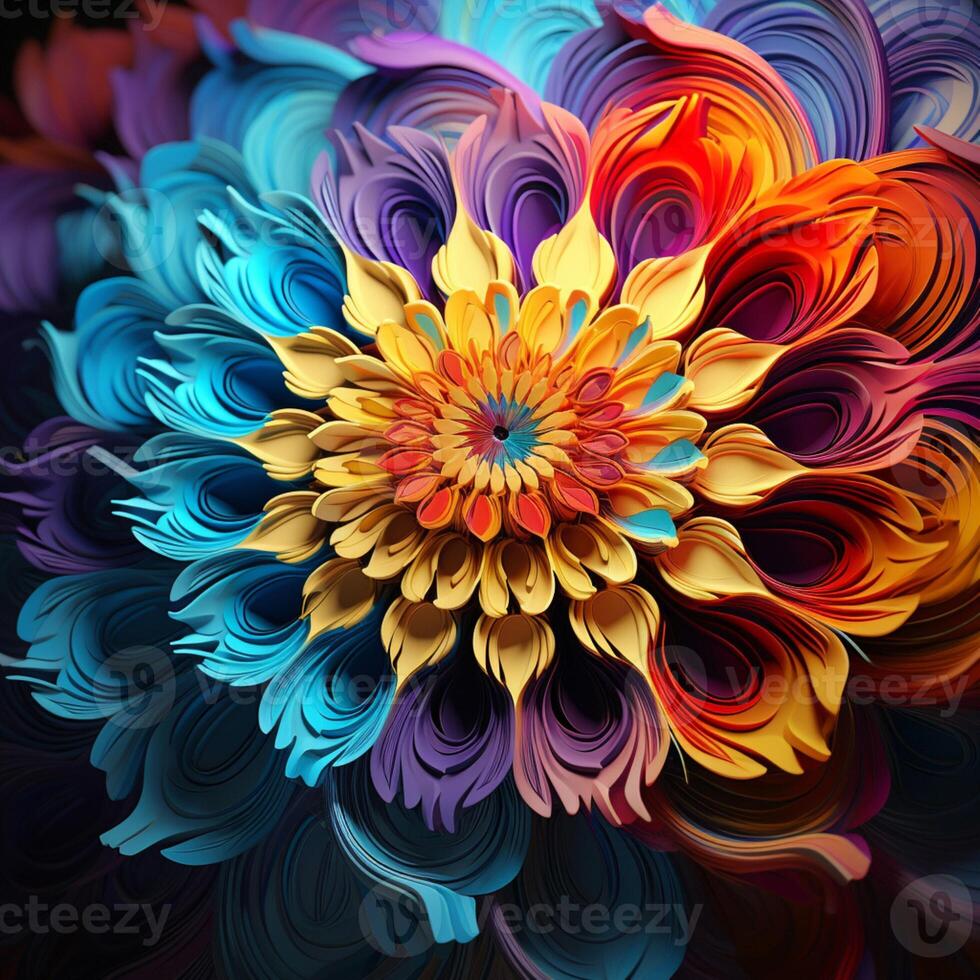 Mesmerizing patterns unfolding like an endless kaleidoscop photo