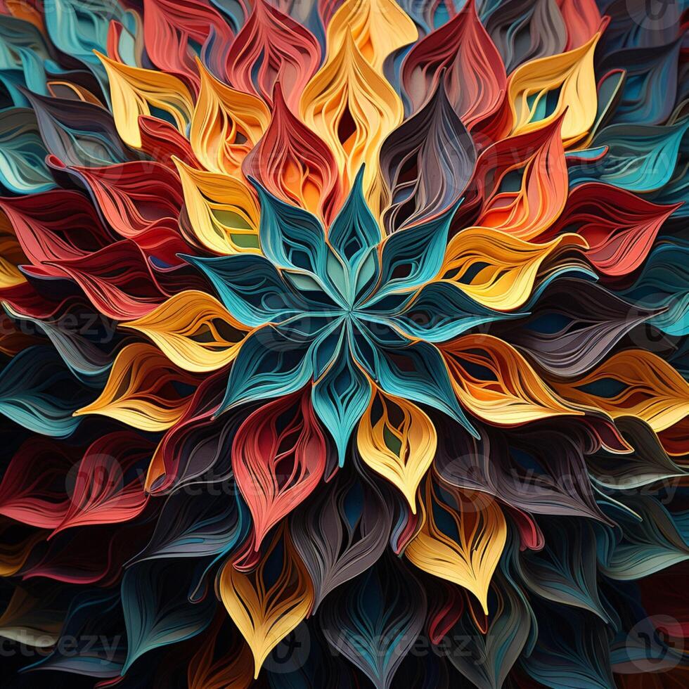 Mesmerizing patterns unfolding like an endless kaleidoscop photo